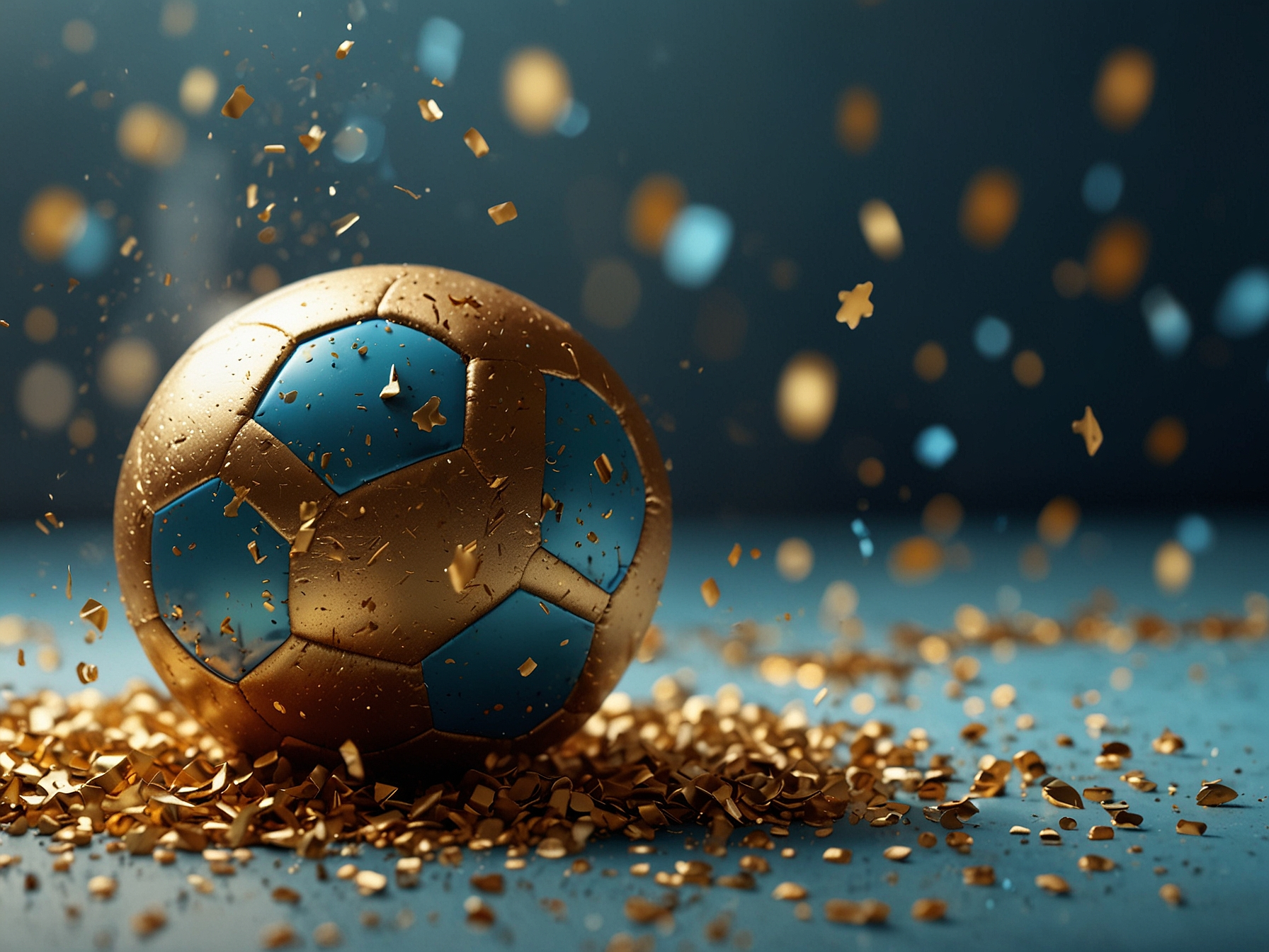 Promoción de bienvenida Primer Gol con balón y confeti